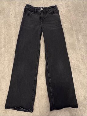 abercrombie girls Black Wide-Leg Jeans